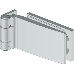8665-van8 8665 Szögletes fal-üveg oldalpánt 30-42 mm-es ajtófalchoz