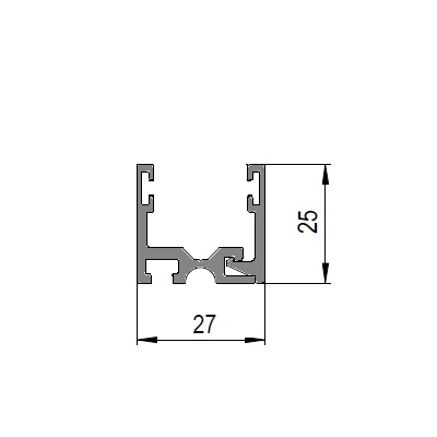P20E bontható üvegező sín