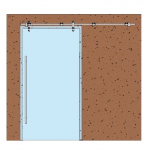 BV05 INOX slide falra szerelhető egyszárnyú tolóajtó szett